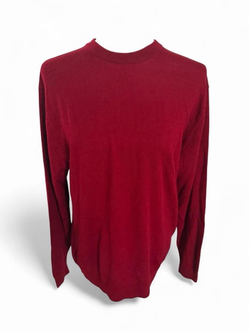 Turnbury Women’s Medium Red 100% Merino Wool Crewneck Sweater Preppy Classic
